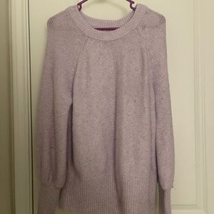 Lavender sweater with silver sparkles